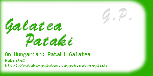 galatea pataki business card